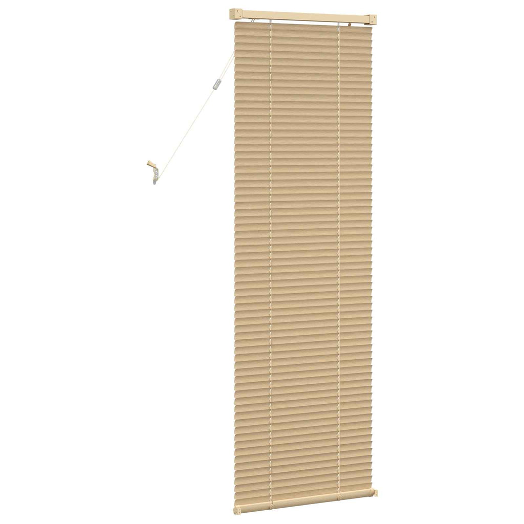 Jalousie Hellbraun mit Muster 150 x 50 cm 25 mm PVC