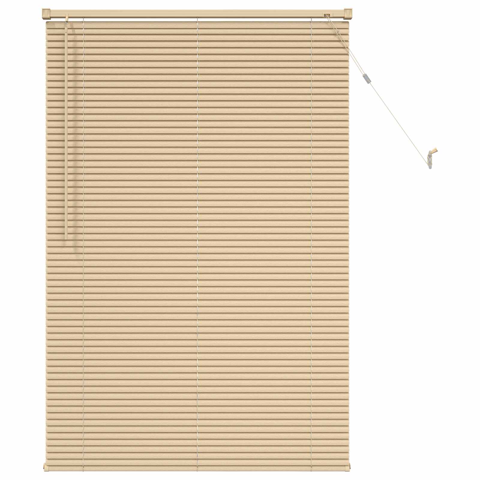 Jalousie Hellbraun mit Muster 150 x 70 cm 25 mm PVC