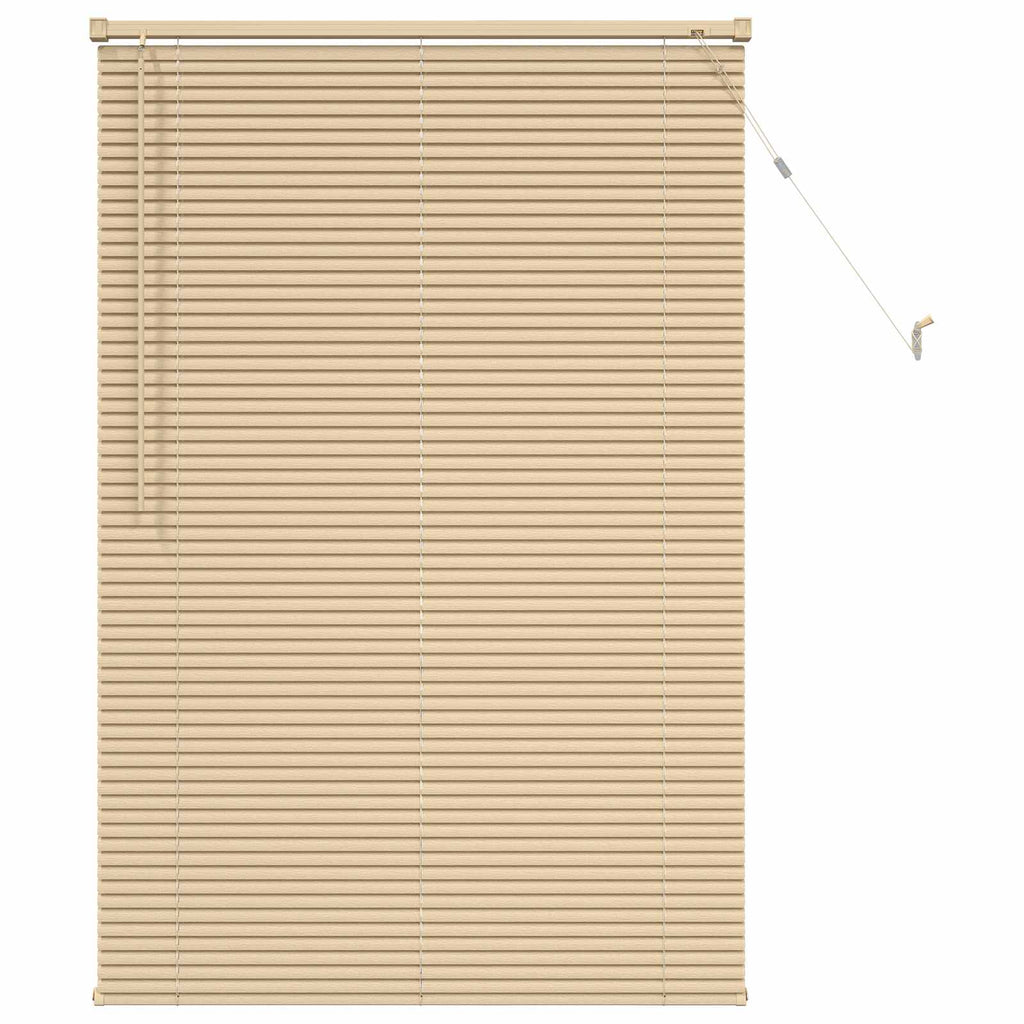 Jalousie Hellbraun mit Muster 150 x 80 cm 25 mm PVC