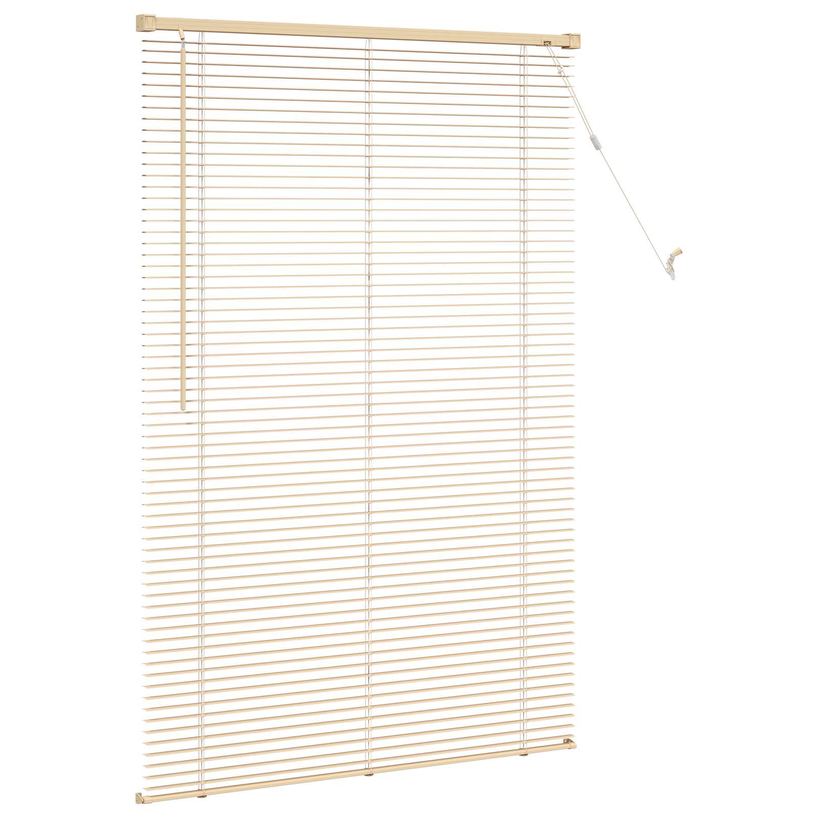 Jalousie Hellbraun mit Muster 150 x 90 cm 25 mm PVC