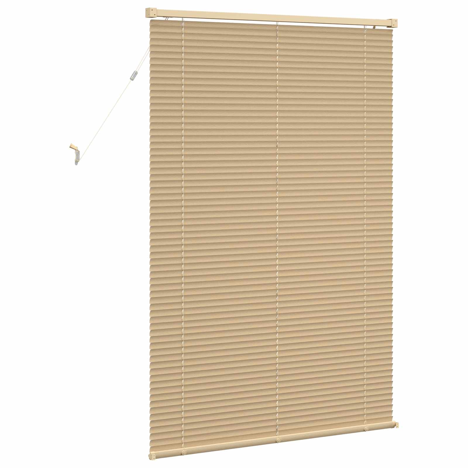 Jalousie Hellbraun mit Muster 150 x 100 cm 25 mm PVC
