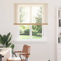 Jalousie Hellbraun mit Muster 150 x 110 cm 25 mm PVC