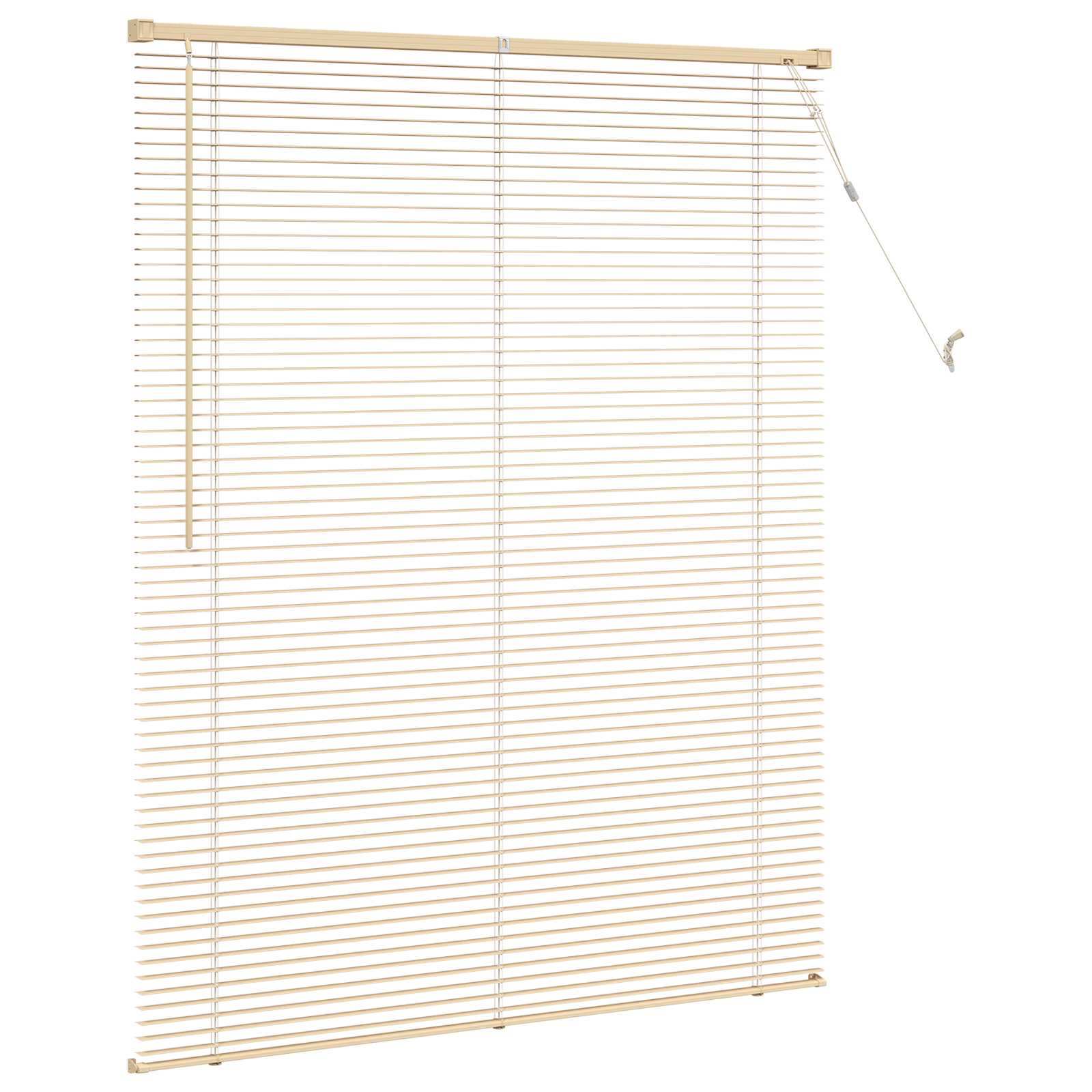 Jalousie Hellbraun mit Muster 150 x 110 cm 25 mm PVC