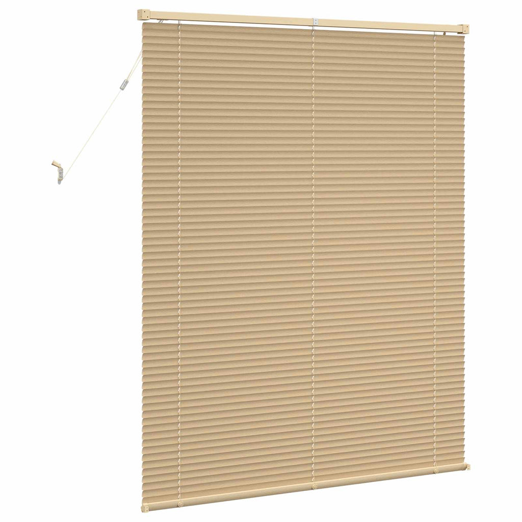 Jalousie Hellbraun mit Muster 150 x 110 cm 25 mm PVC