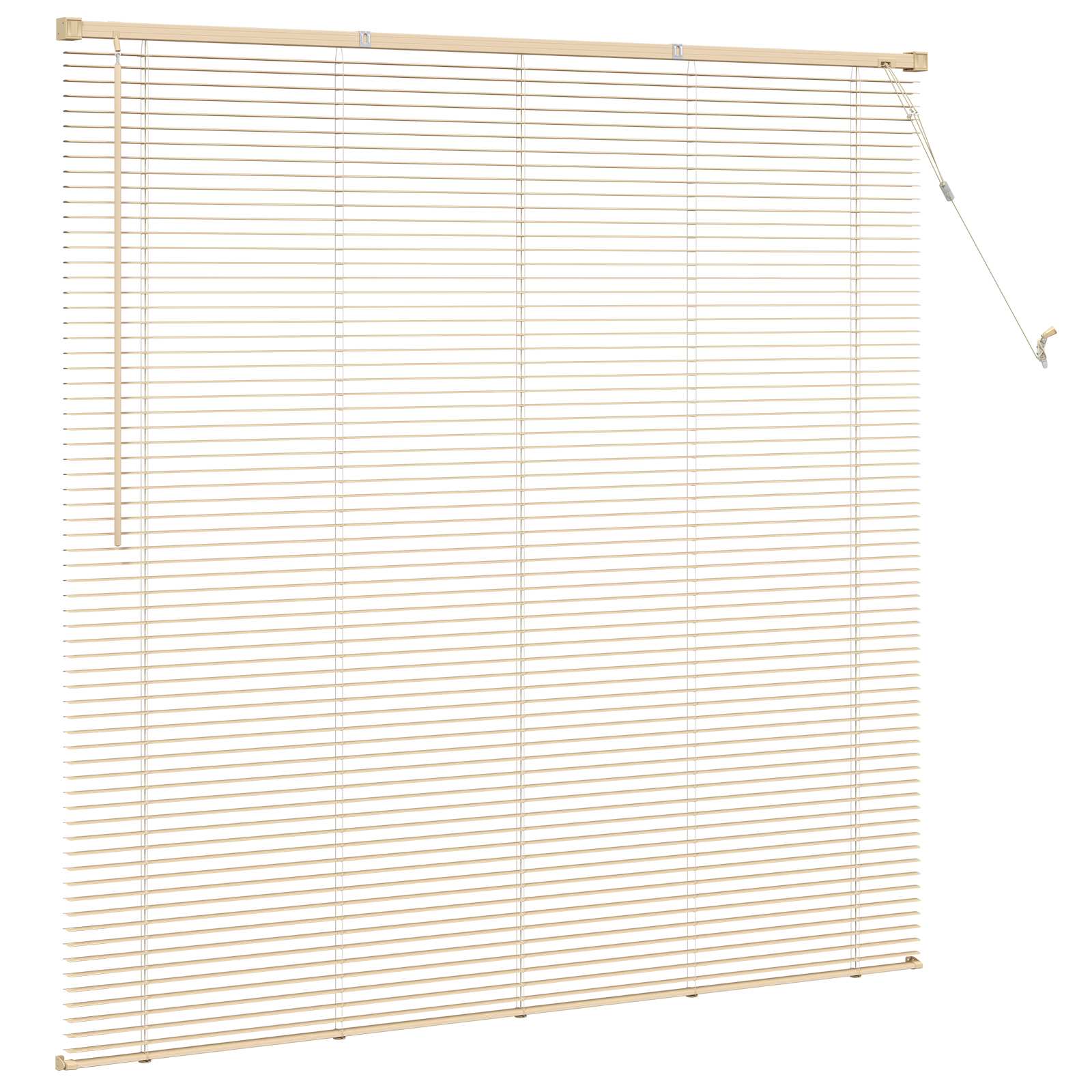 Jalousie Hellbraun mit Muster 150 x 130 cm 25 mm PVC