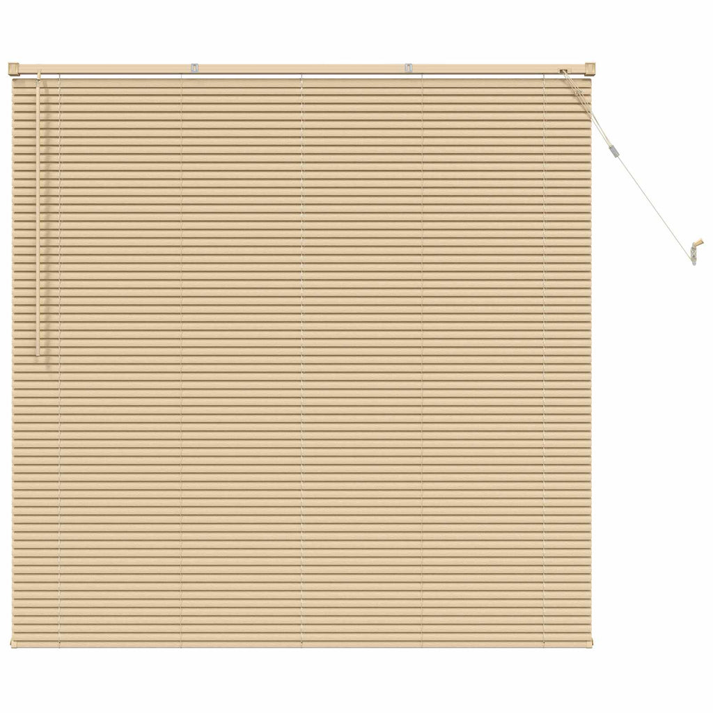 Jalousie Hellbraun mit Muster 150 x 130 cm 25 mm PVC