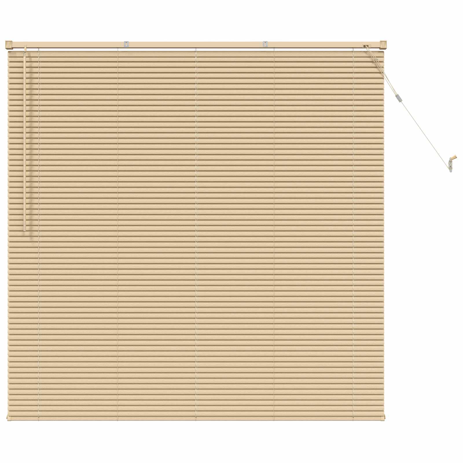 Jalousie Hellbraun mit Muster 150 x 140 cm 25 mm PVC