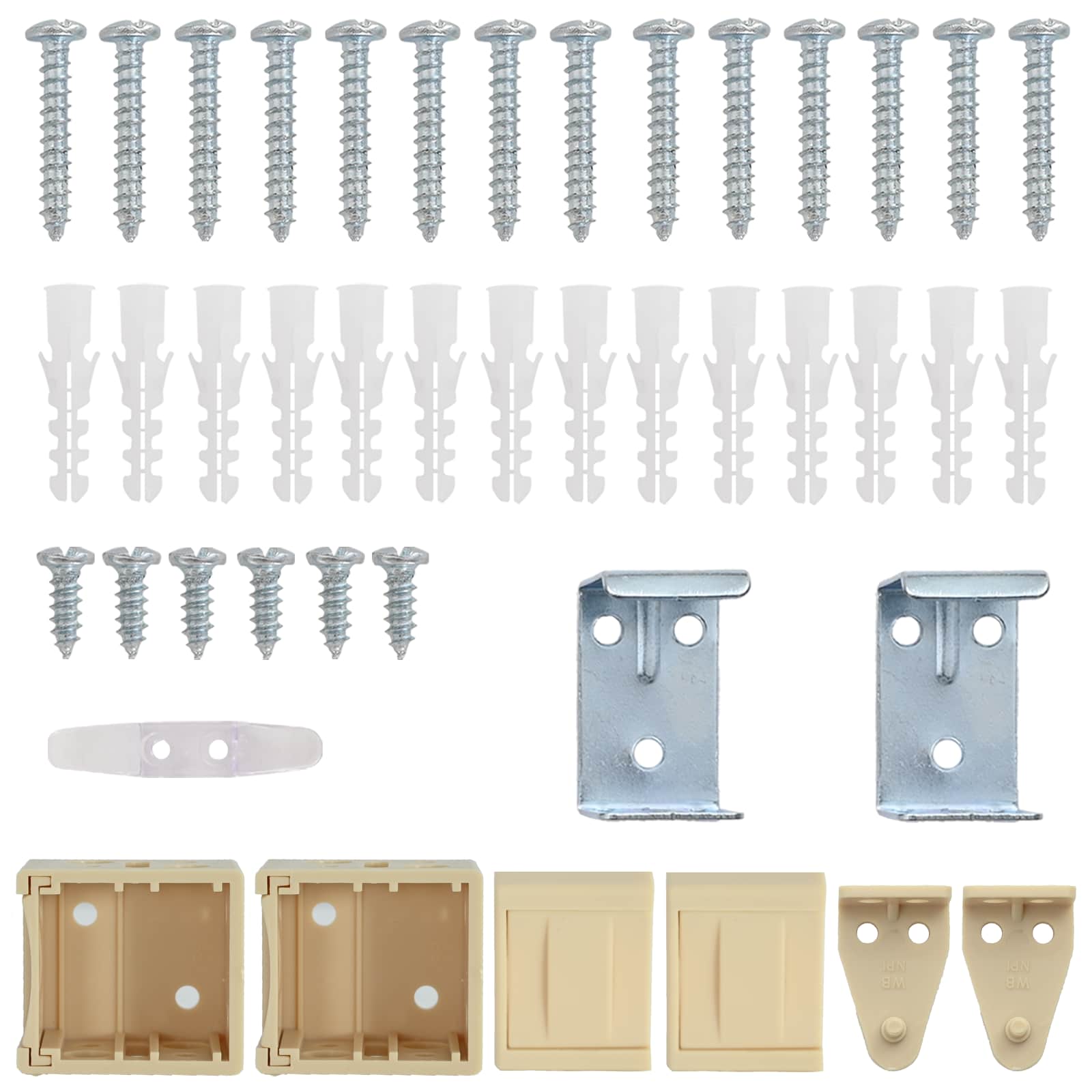 Jalousie Hellbraun mit Muster 150 x 160 cm 25 mm PVC