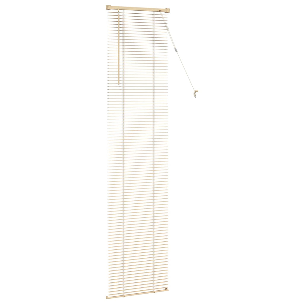 Jalousie Hellbraun mit Muster 213 x 60 cm 25 mm PVC