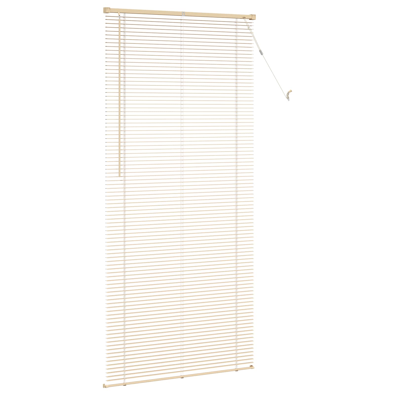 Jalousie Hellbraun mit Muster 213 x 70 cm 25 mm PVC
