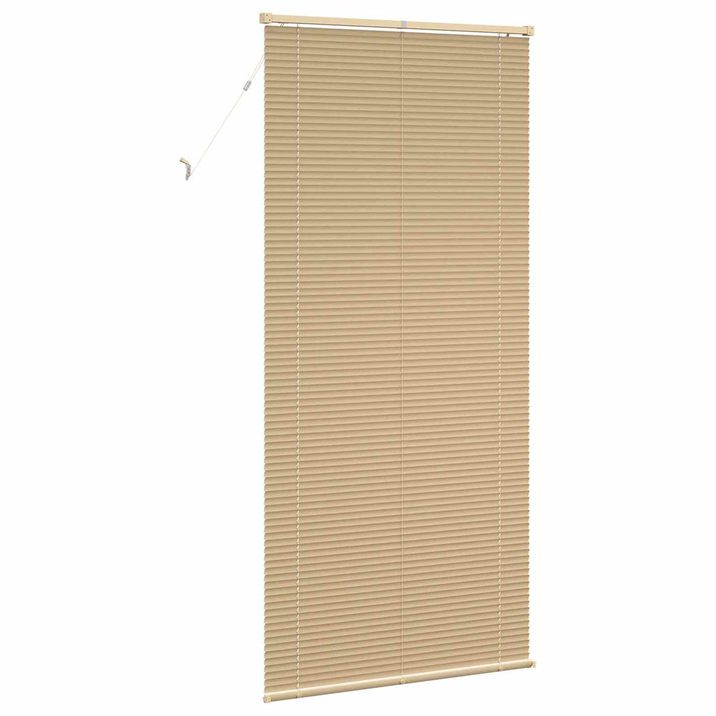 Jalousie Hellbraun mit Muster 213 x 80 cm 25 mm PVC