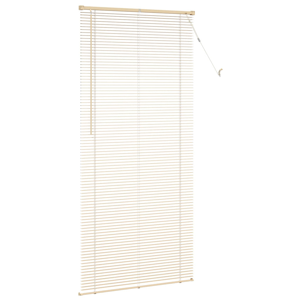 Jalousie Hellbraun mit Muster 213 x 100 cm 25 mm PVC