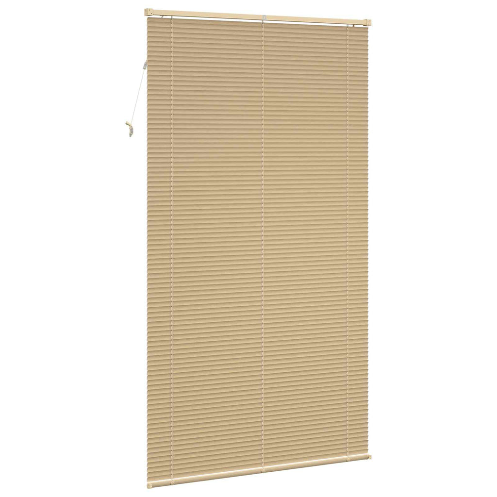 Jalousie Hellbraun mit Muster 213 x 110 cm 25 mm PVC