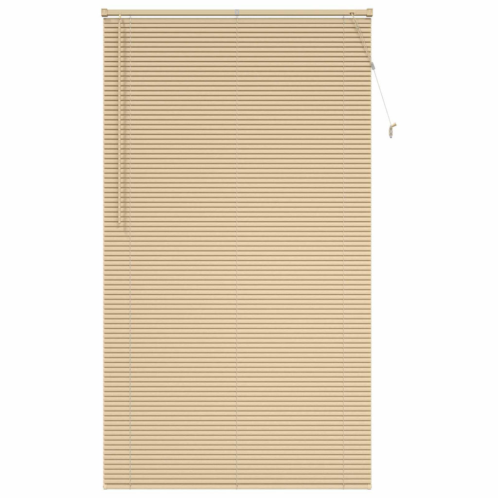 Jalousie Hellbraun mit Muster 213 x 110 cm 25 mm PVC