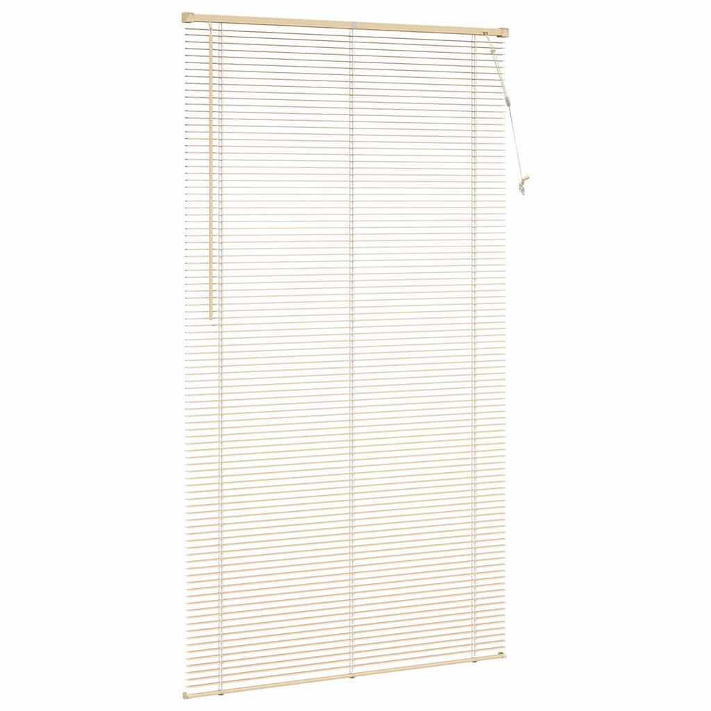 Jalousie Hellbraun mit Muster 213 x 120 cm 25 mm PVC
