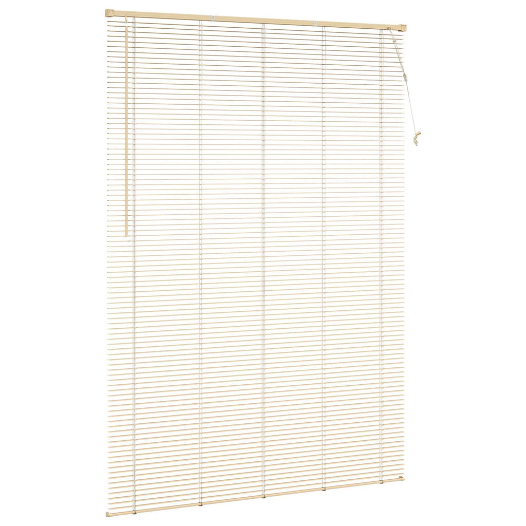Jalousie Hellbraun mit Muster 213 x 140 cm 25 mm PVC