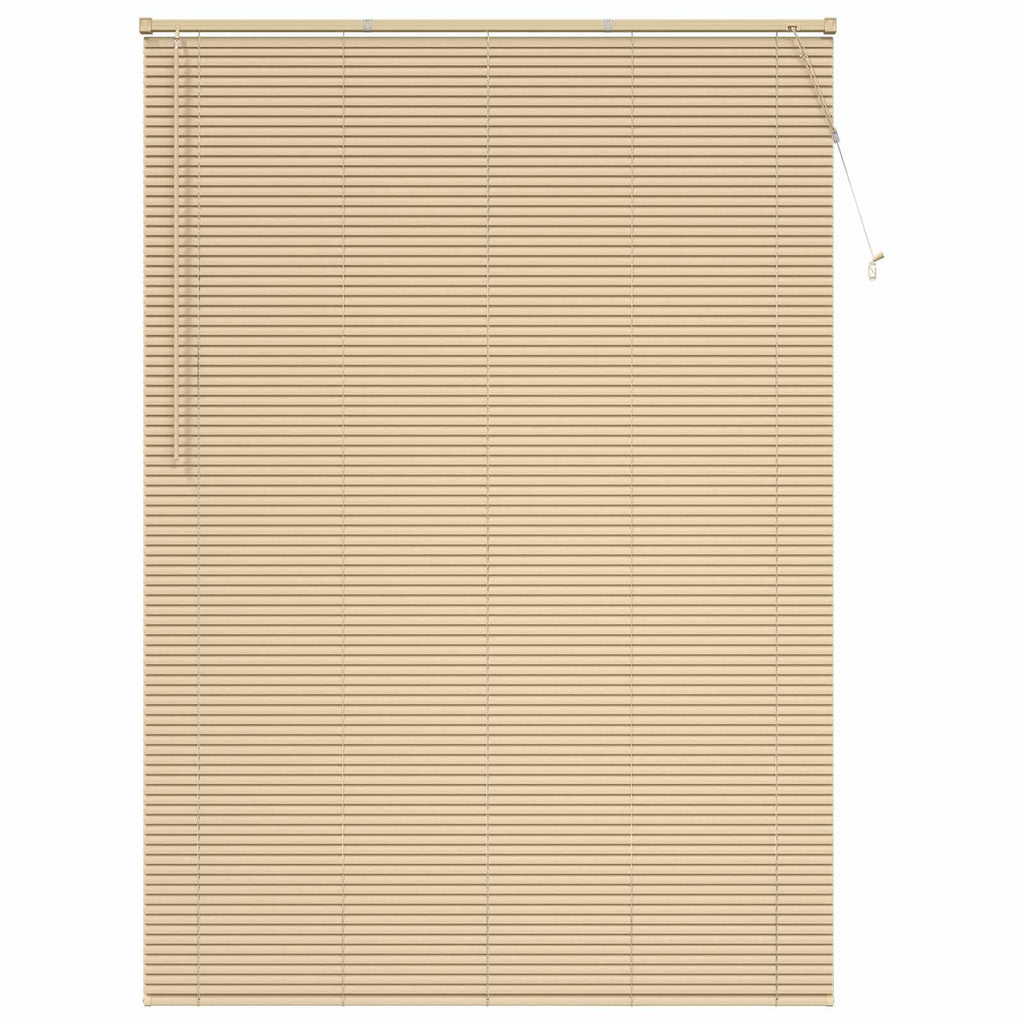 Jalousie Hellbraun mit Muster 213 x 150 cm 25 mm PVC