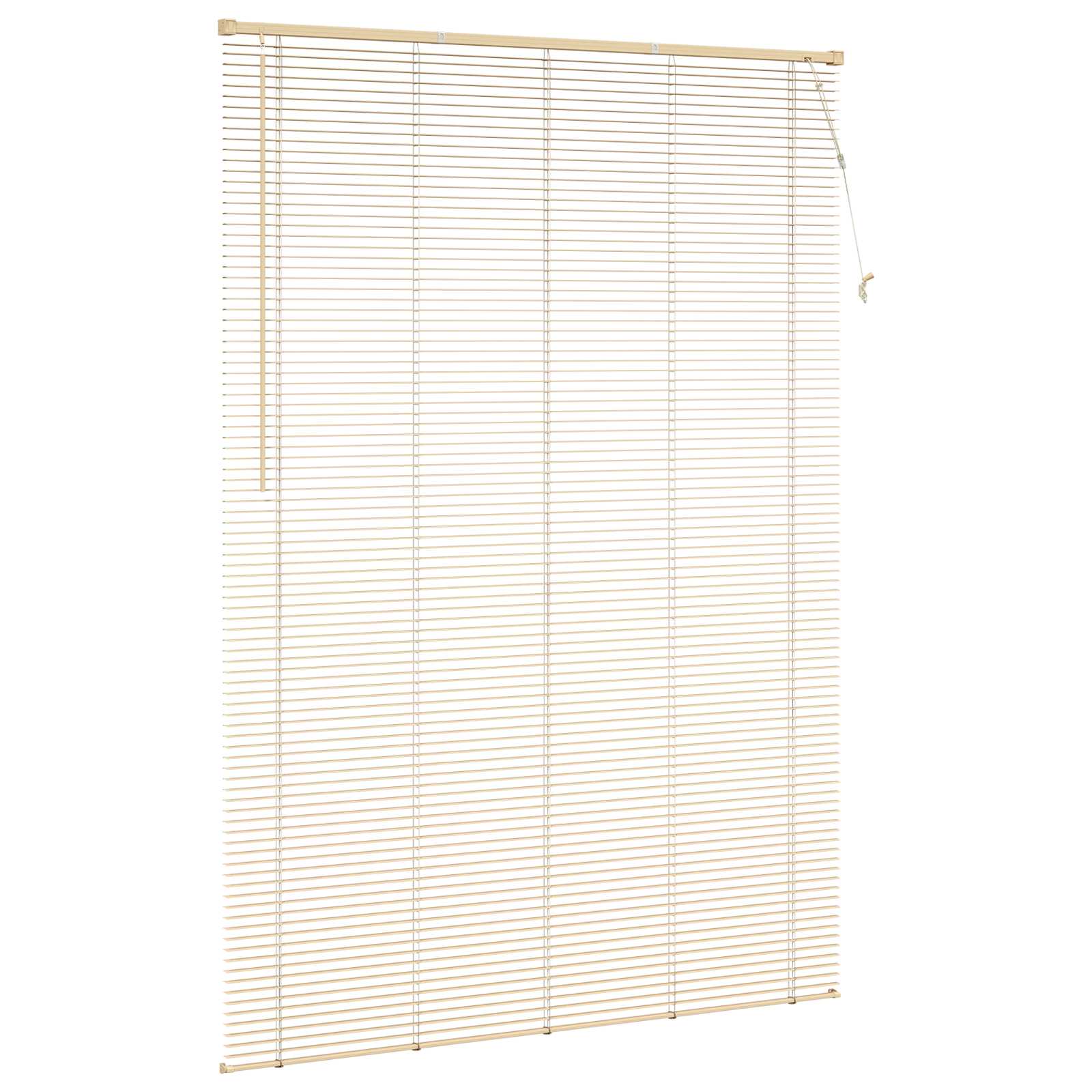 Jalousie Hellbraun mit Muster 213 x 160 cm 25 mm PVC