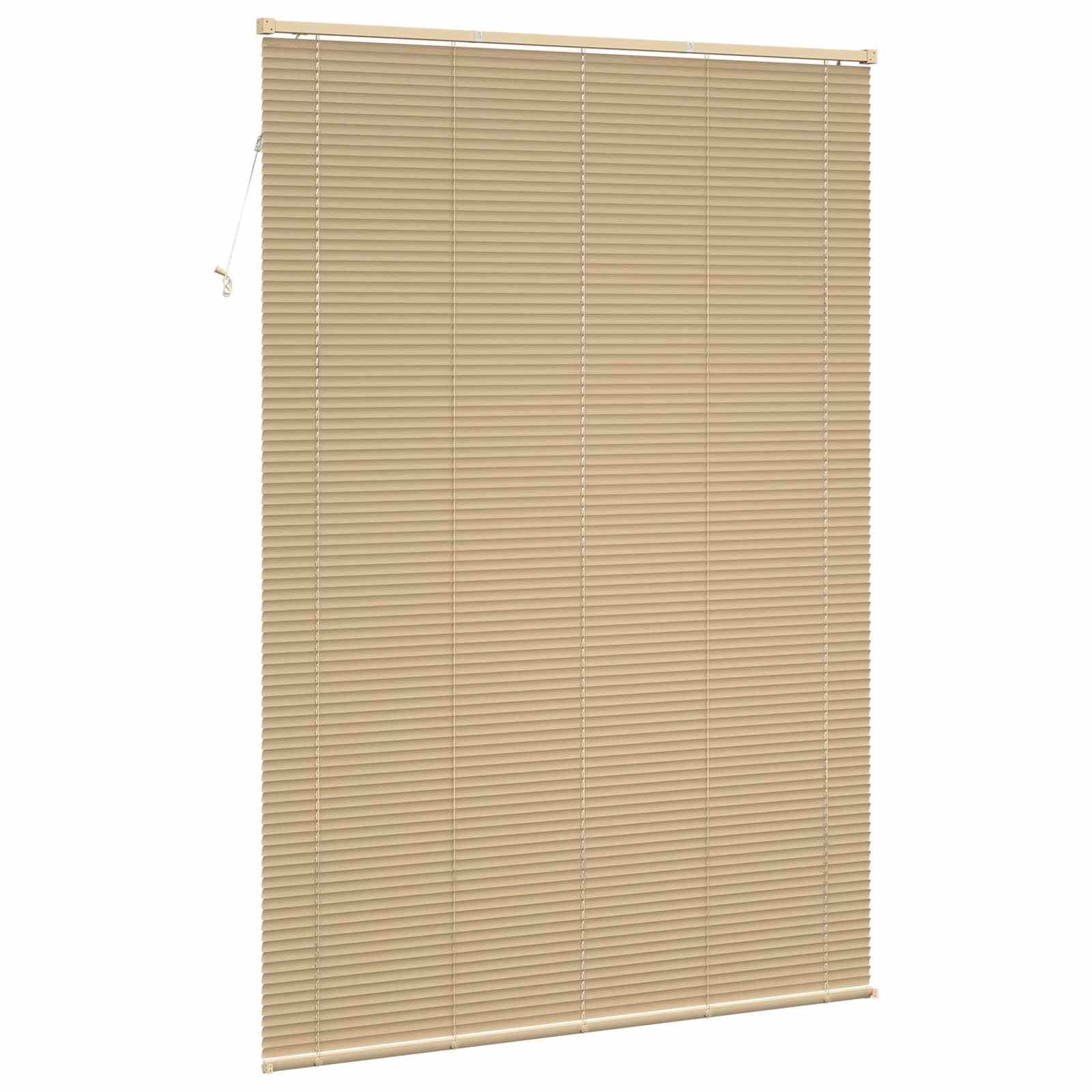 Jalousie Hellbraun mit Muster 213 x 160 cm 25 mm PVC