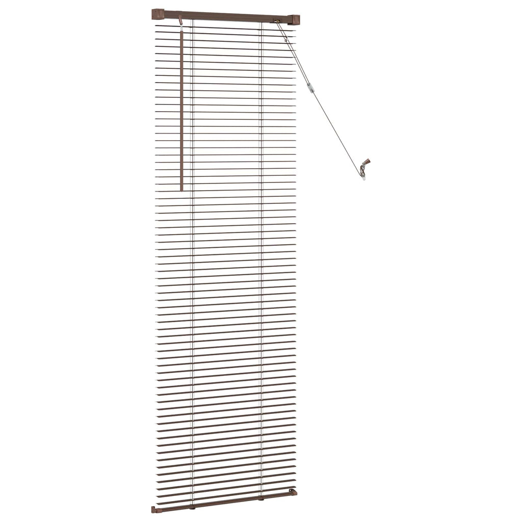 Jalousie Dunkelbraun mit Muster 150 x 50 cm 25 mm PVC