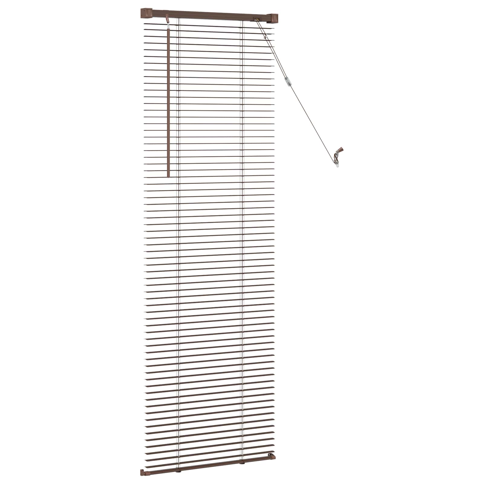 Jalousie Dunkelbraun mit Muster 150 x 50 cm 25 mm PVC