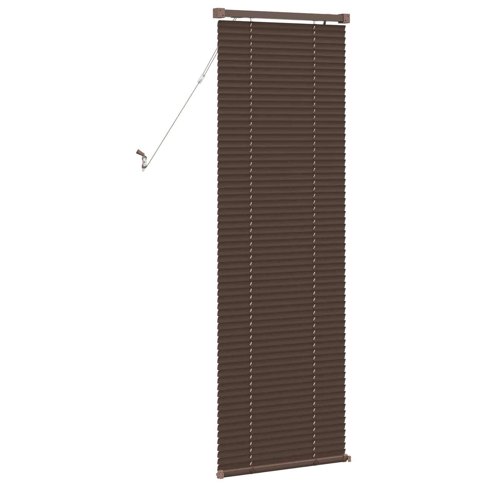 Jalousie Dunkelbraun mit Muster 150 x 50 cm 25 mm PVC