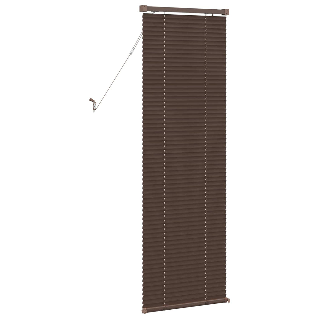 Jalousie Dunkelbraun mit Muster 150 x 60 cm 25 mm PVC