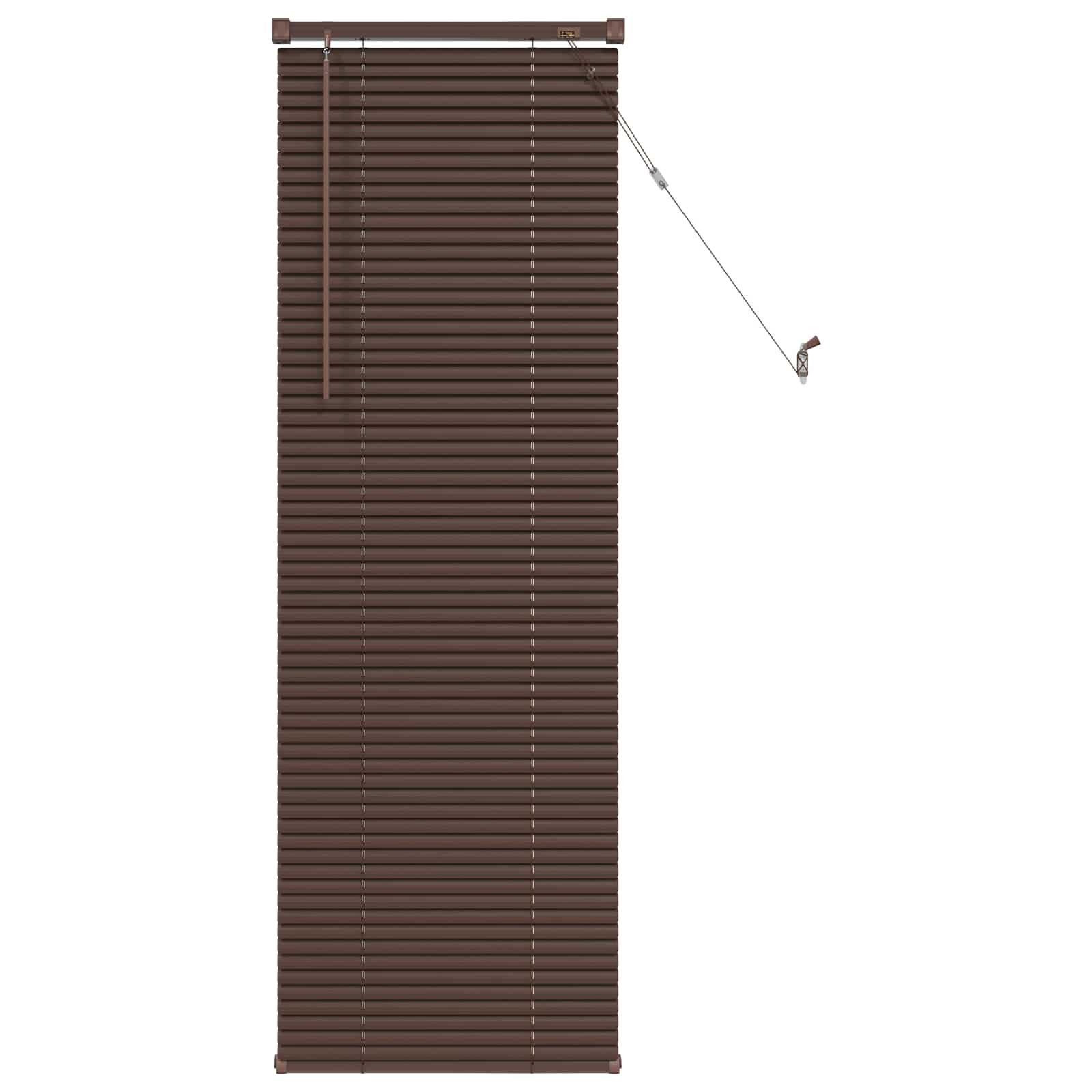 Jalousie Dunkelbraun mit Muster 150 x 60 cm 25 mm PVC