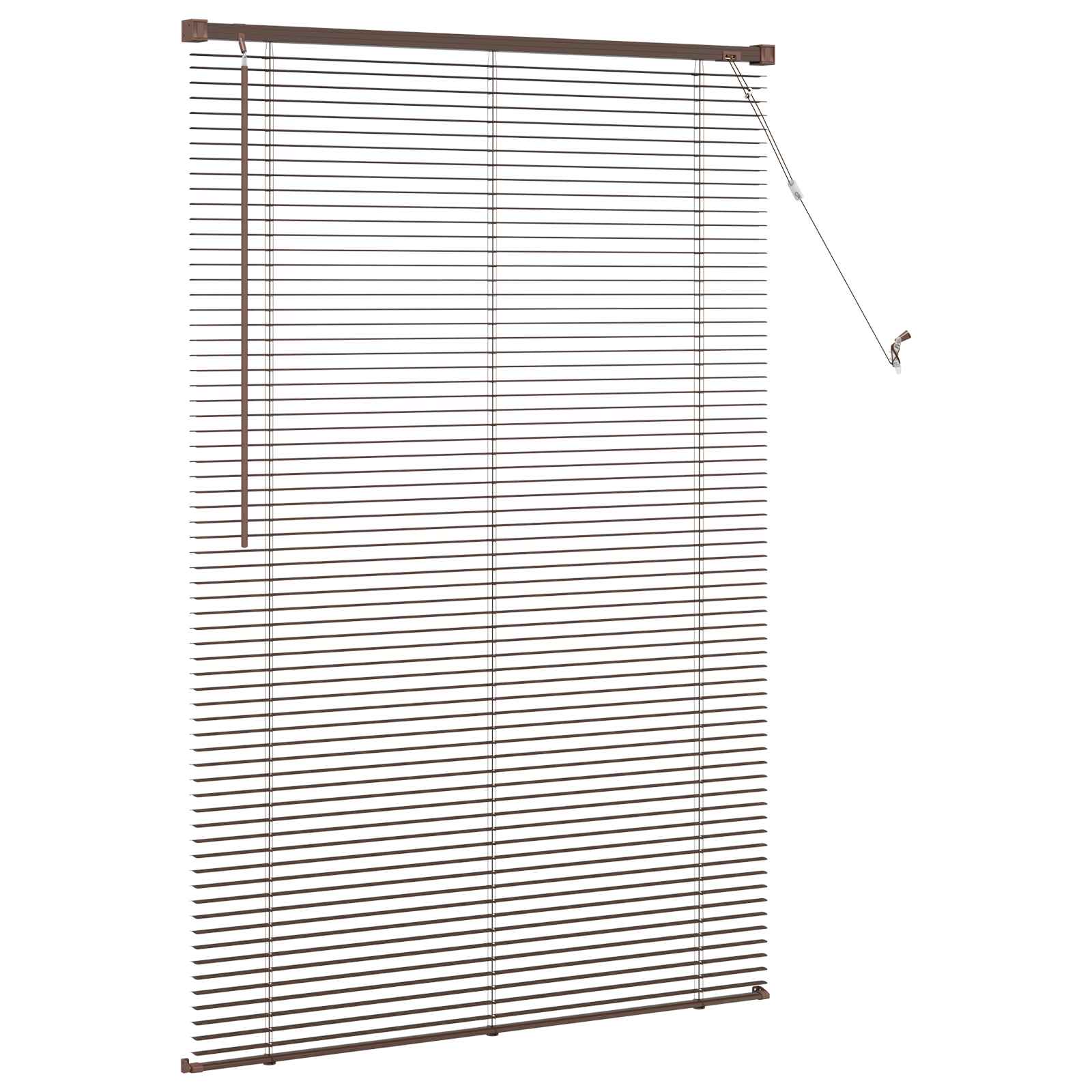 Jalousie Dunkelbraun mit Muster 150 x 70 cm 25 mm PVC