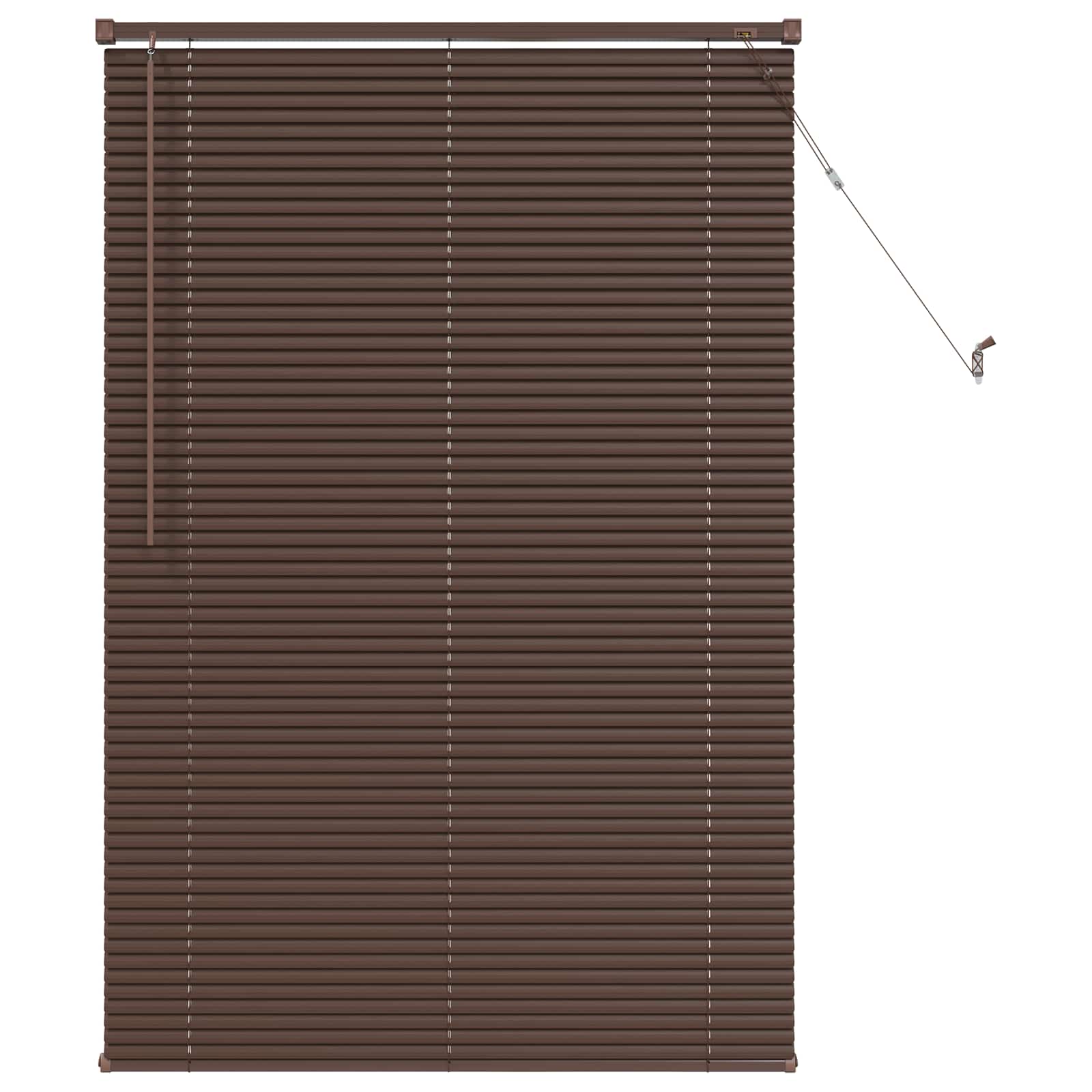 Jalousie Dunkelbraun mit Muster 150 x 70 cm 25 mm PVC