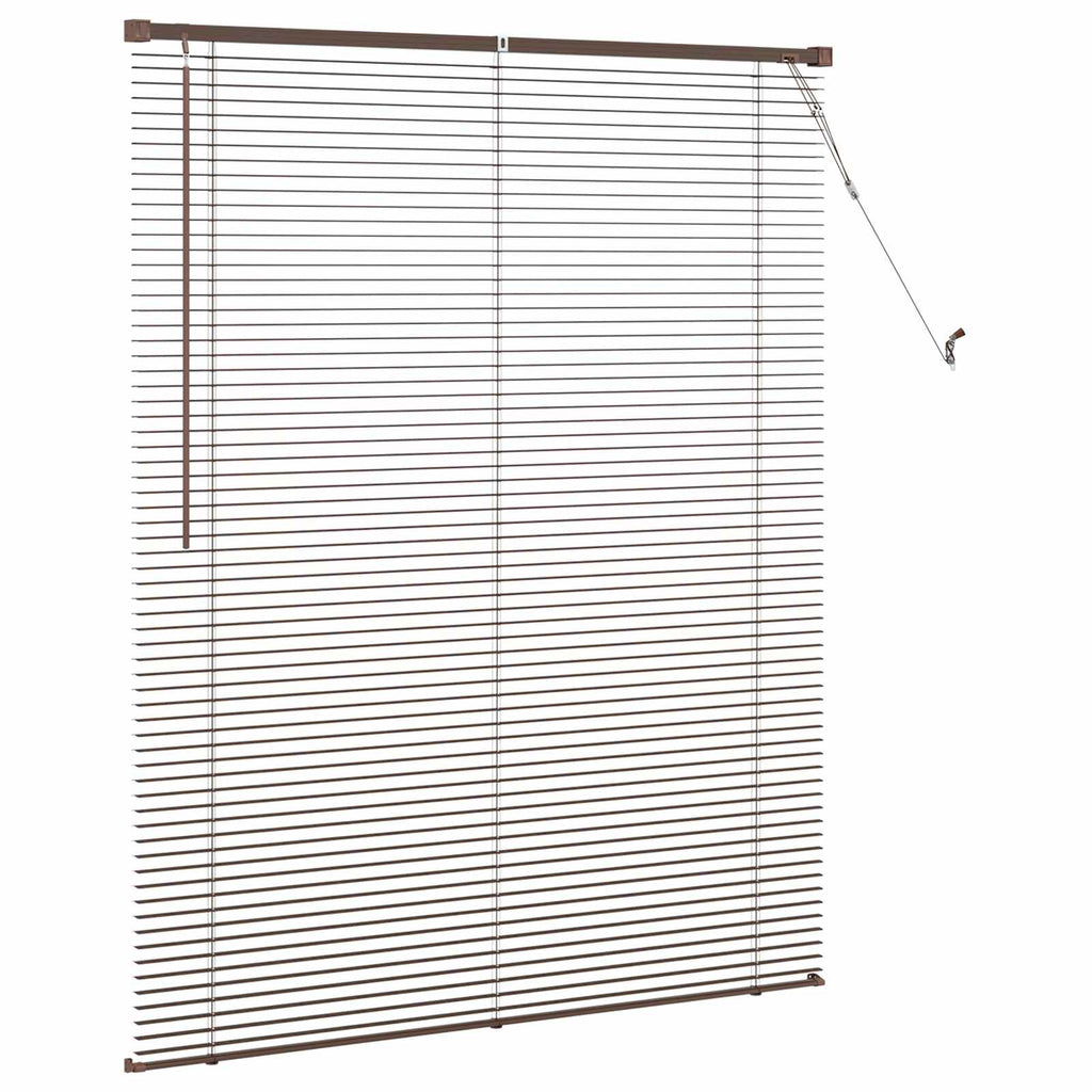 Jalousie Dunkelbraun mit Muster 150 x 120 cm 25 mm PVC