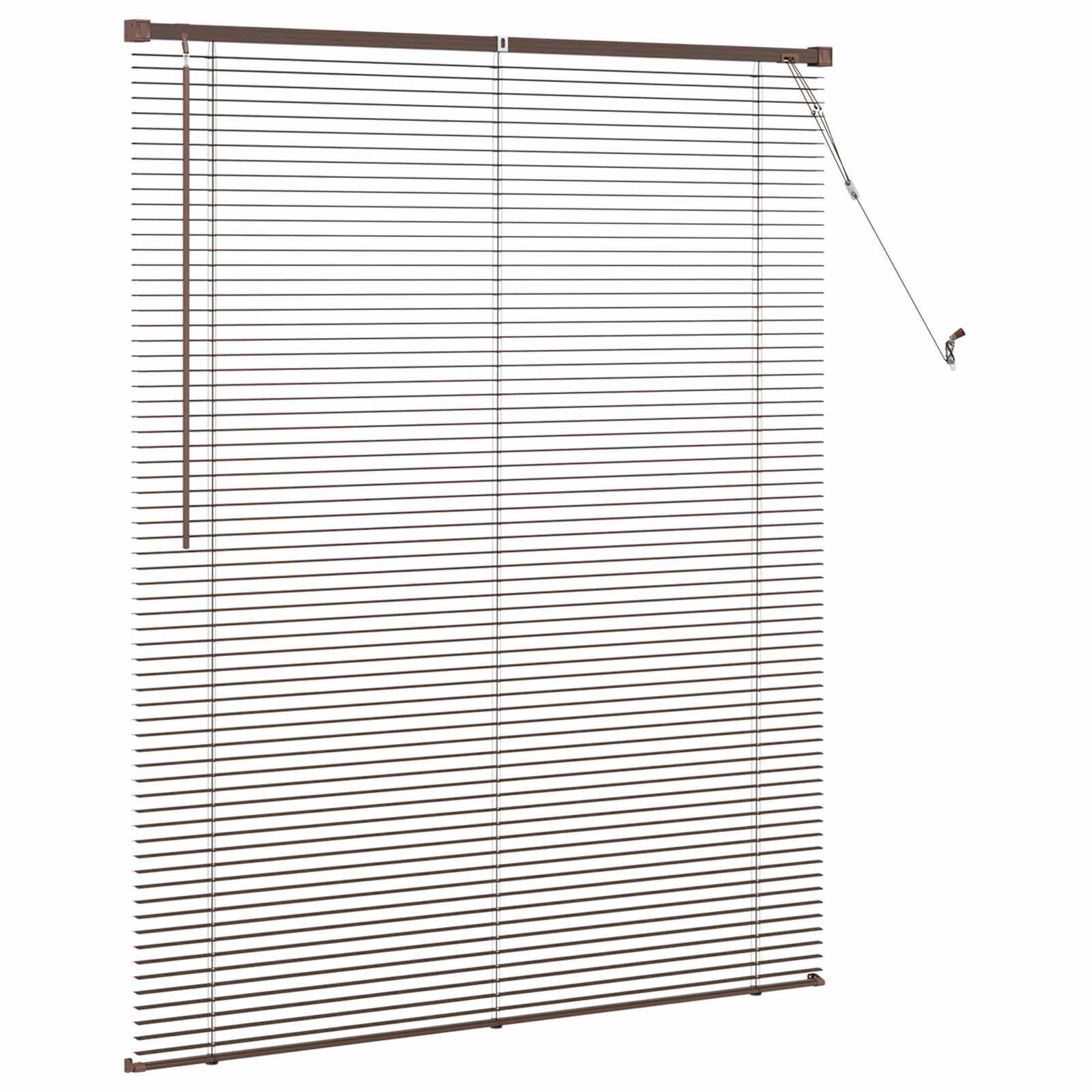 Jalousie Dunkelbraun mit Muster 150 x 120 cm 25 mm PVC