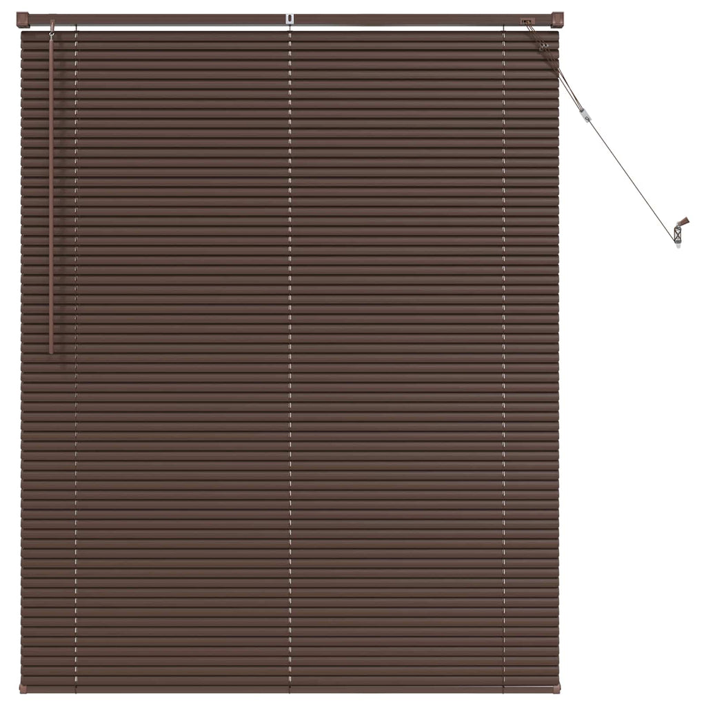Jalousie Dunkelbraun mit Muster 150 x 120 cm 25 mm PVC