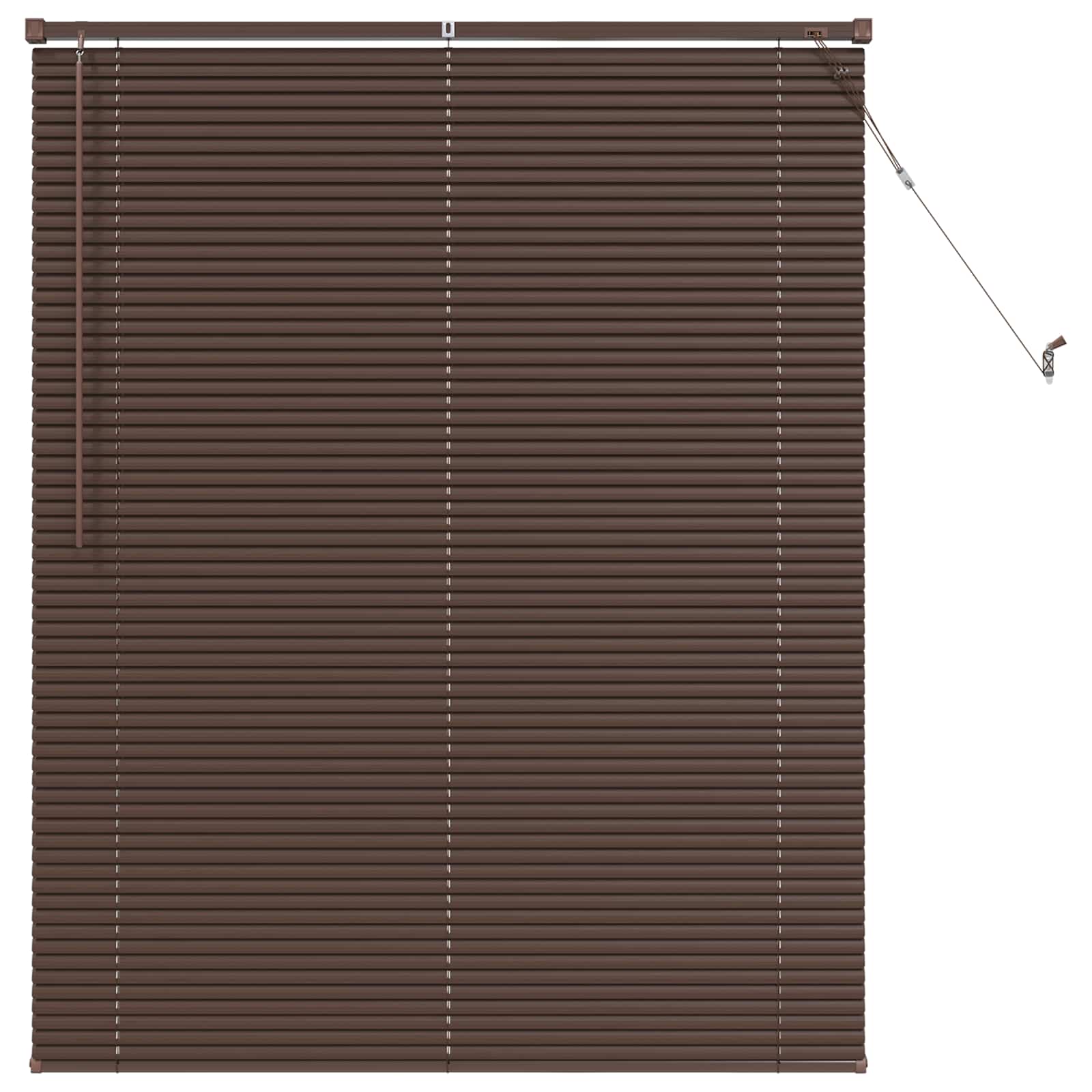 Jalousie Dunkelbraun mit Muster 150 x 120 cm 25 mm PVC