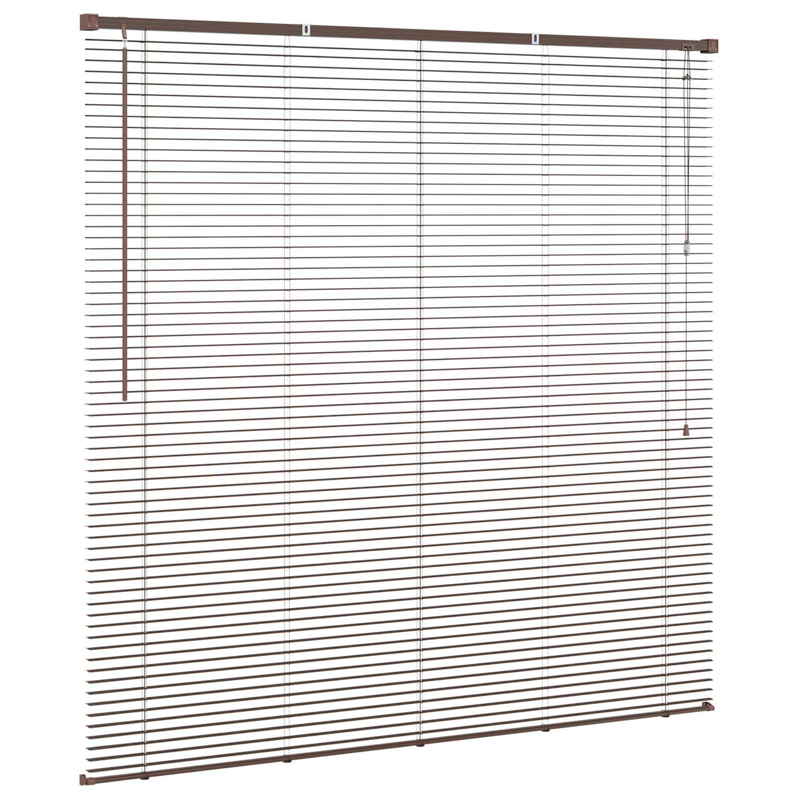 Jalousie Dunkelbraun mit Muster 150 x 130 cm 25 mm PVC