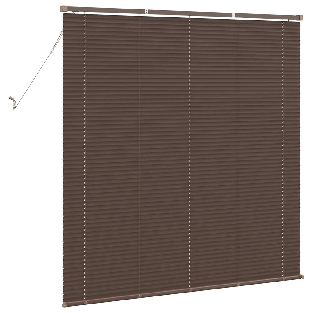 Jalousie Dunkelbraun mit Muster 150 x 150 cm 25 mm PVC