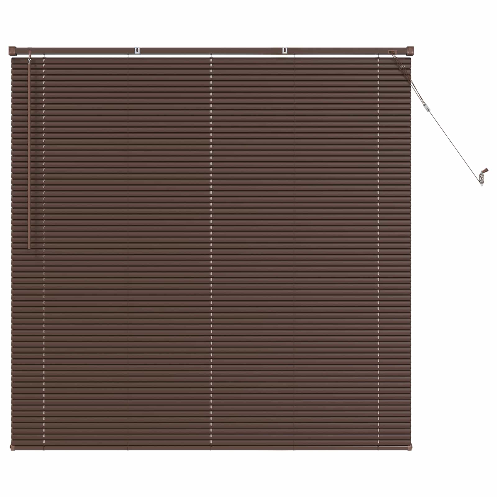 Jalousie Dunkelbraun mit Muster 150 x 150 cm 25 mm PVC