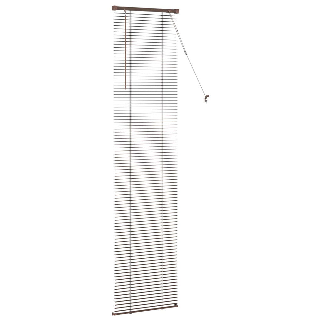 Jalousie Dunkelbraun mit Muster 213 x 40 cm 25 mm PVC