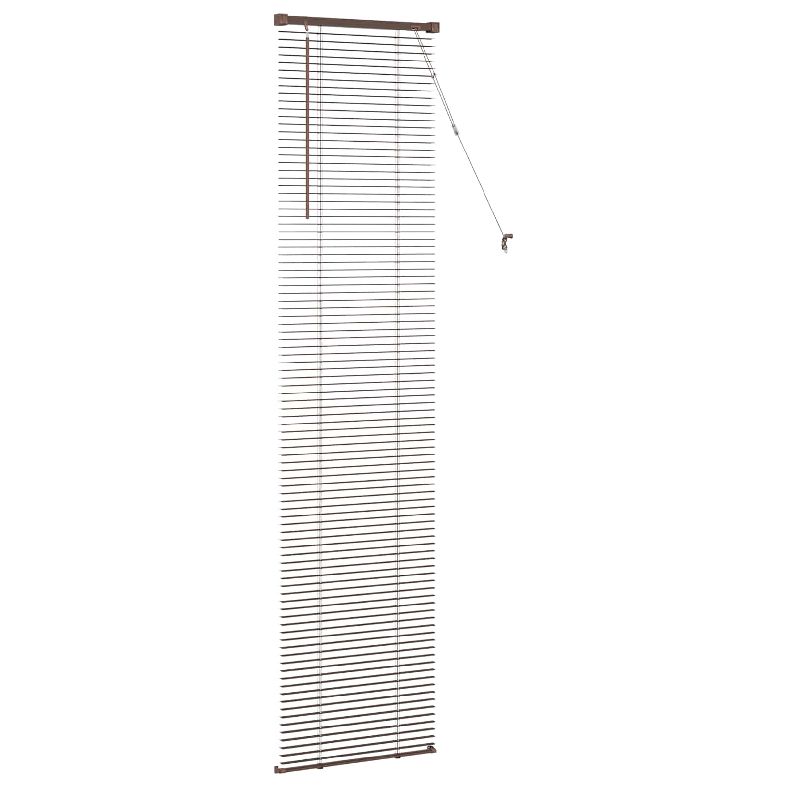 Jalousie Dunkelbraun mit Muster 213 x 60 cm 25 mm PVC