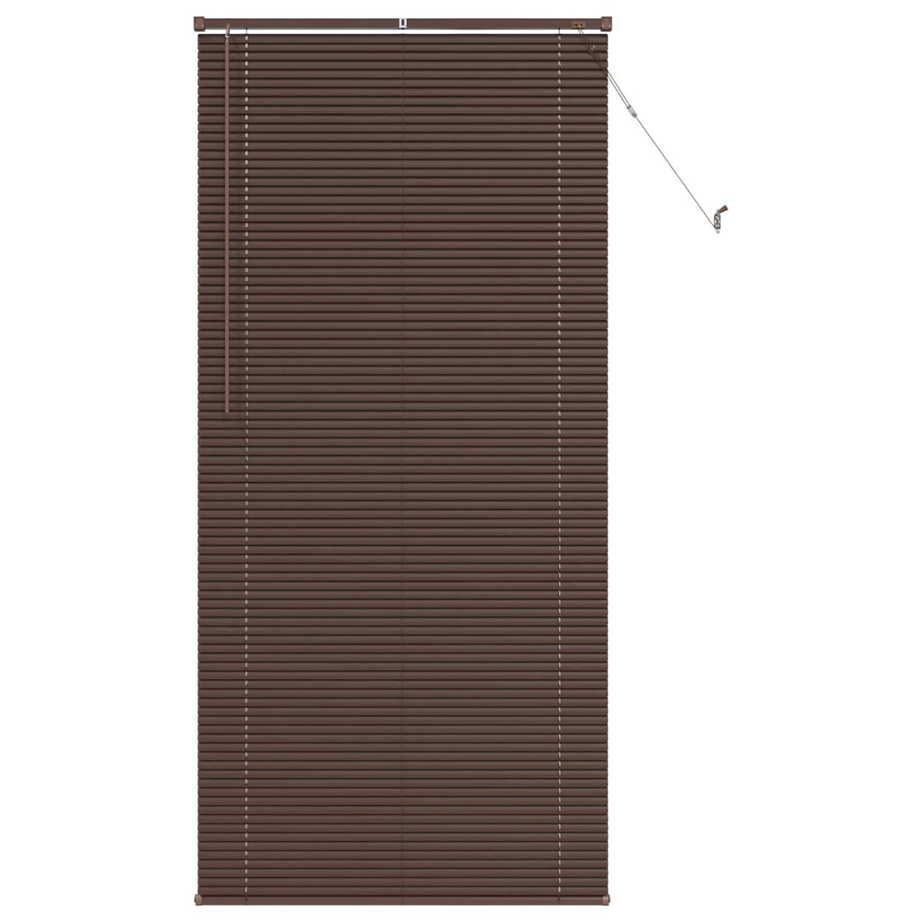 Jalousie Dunkelbraun mit Muster 213 x 70 cm 25 mm PVC