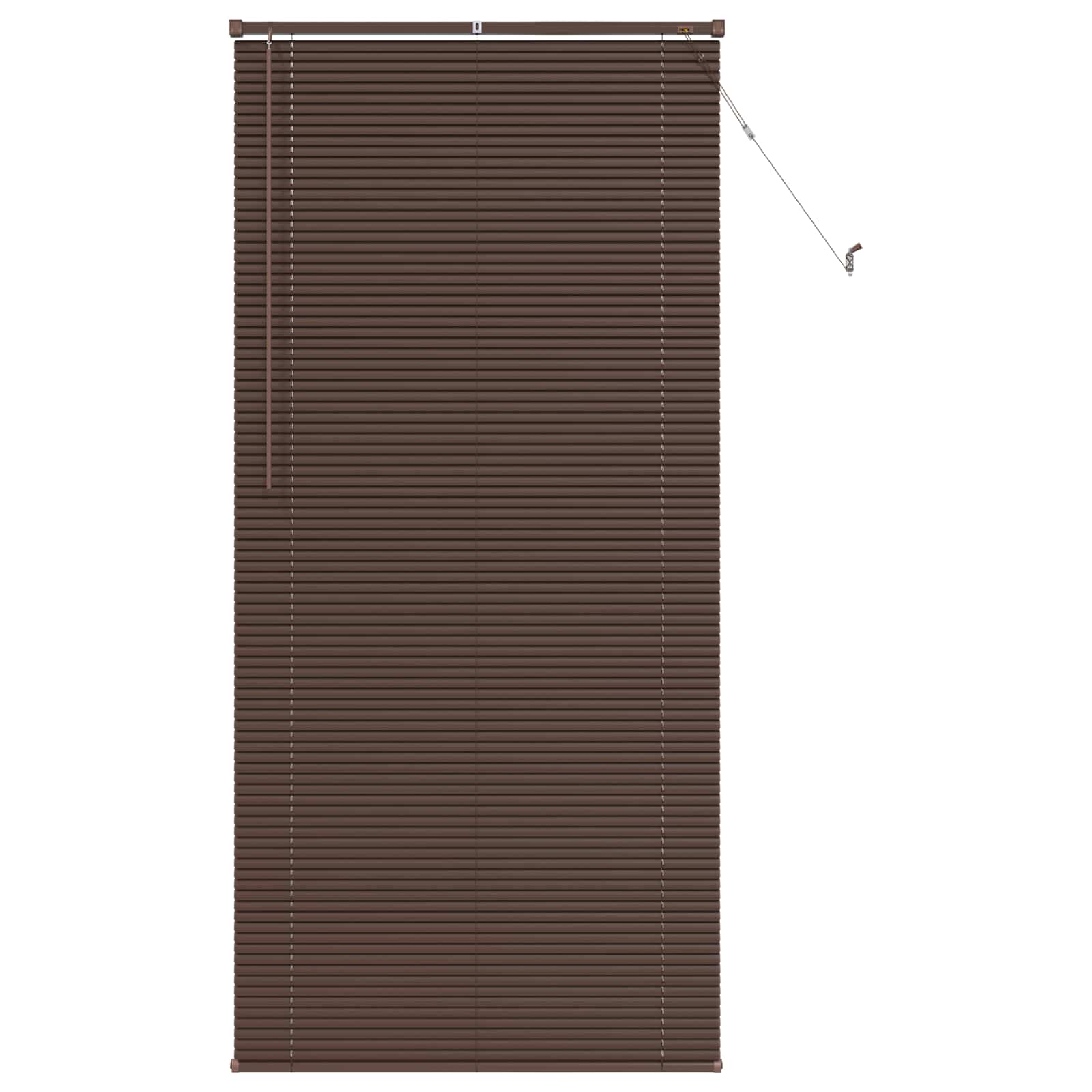 Jalousie Dunkelbraun mit Muster 213 x 70 cm 25 mm PVC