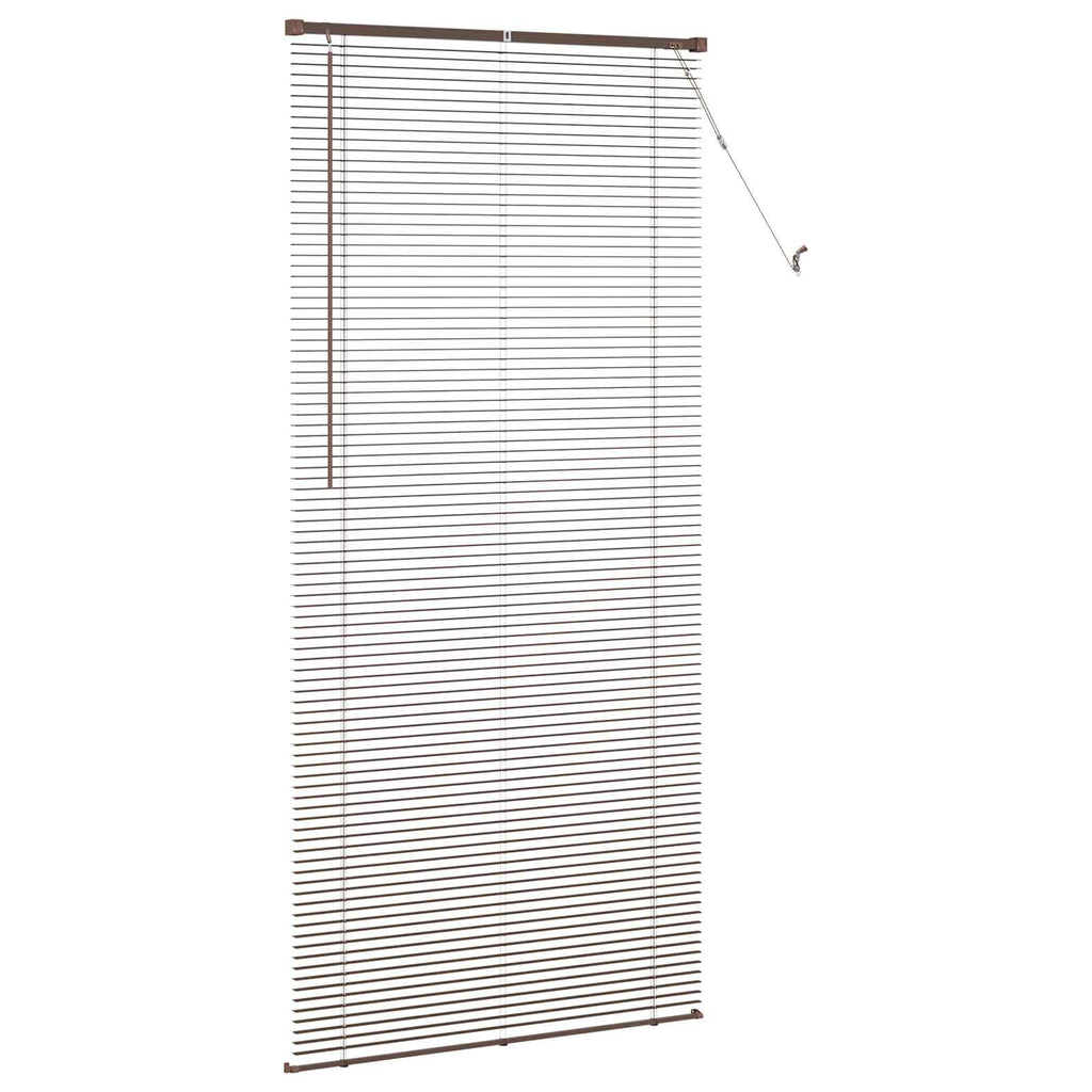 Jalousie Dunkelbraun mit Muster 213 x 80 cm 25 mm PVC