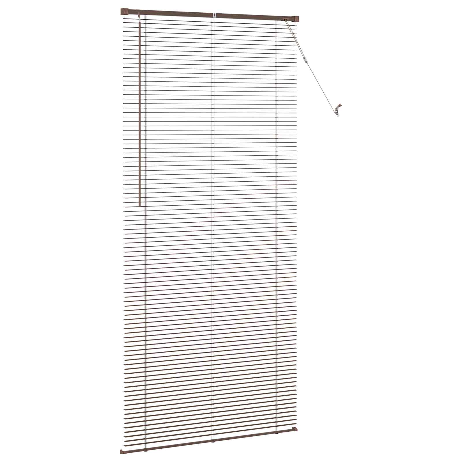 Jalousie Dunkelbraun mit Muster 213 x 80 cm 25 mm PVC