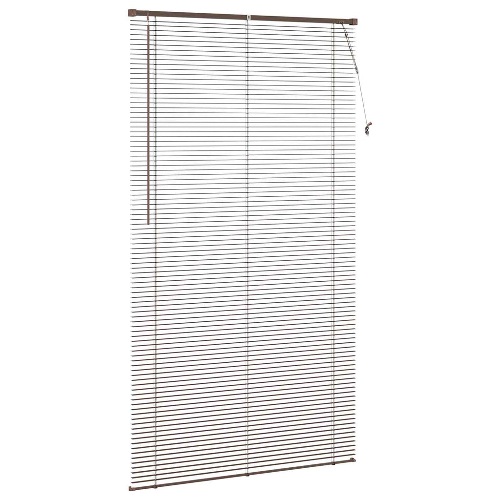 Jalousie Dunkelbraun mit Muster 213 x 120 cm 25 mm PVC