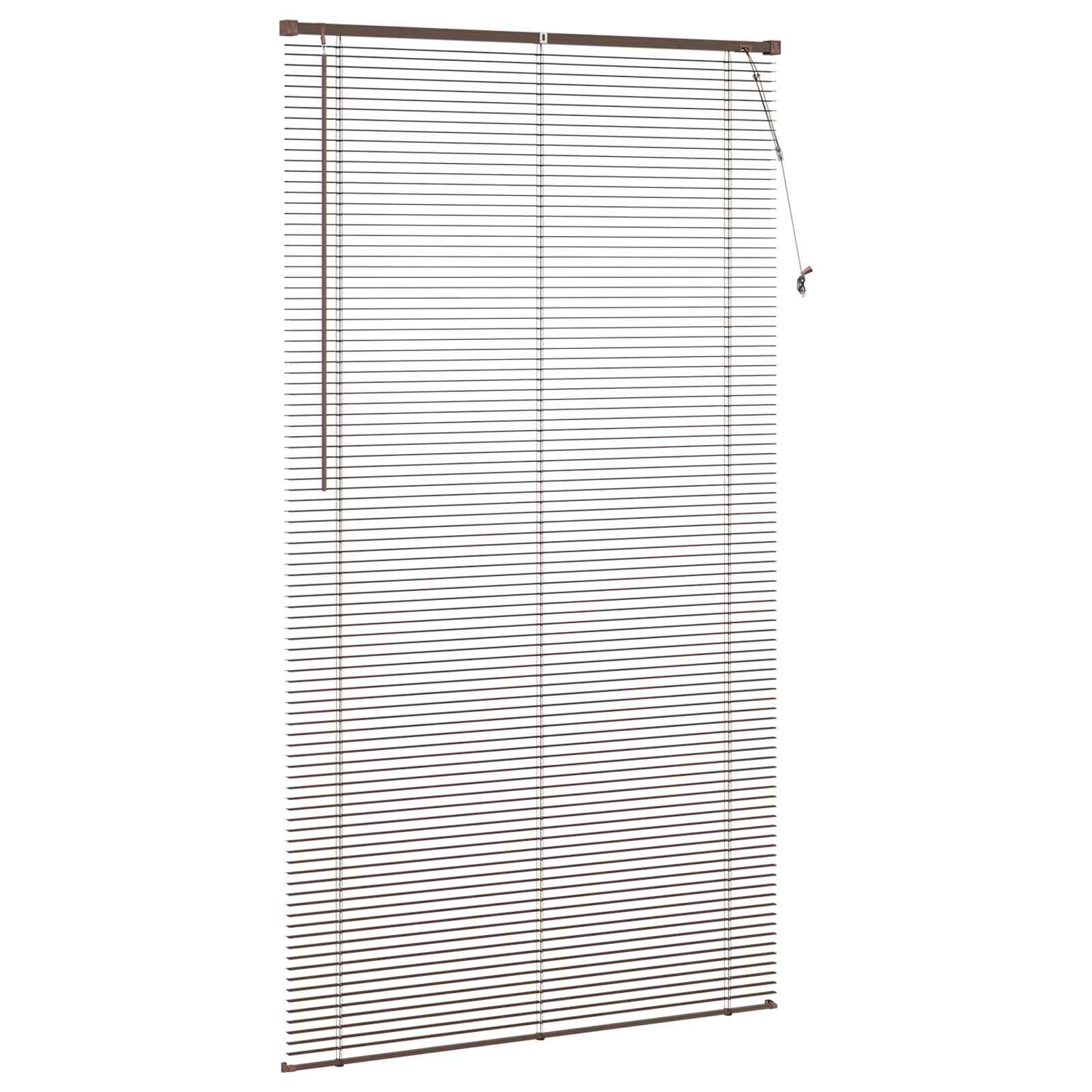 Jalousie Dunkelbraun mit Muster 213 x 120 cm 25 mm PVC