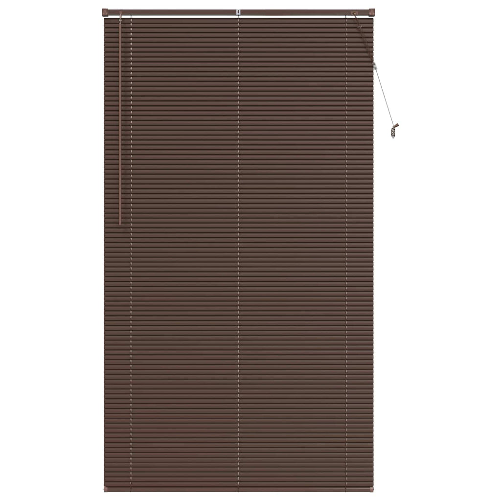 Jalousie Dunkelbraun mit Muster 213 x 120 cm 25 mm PVC