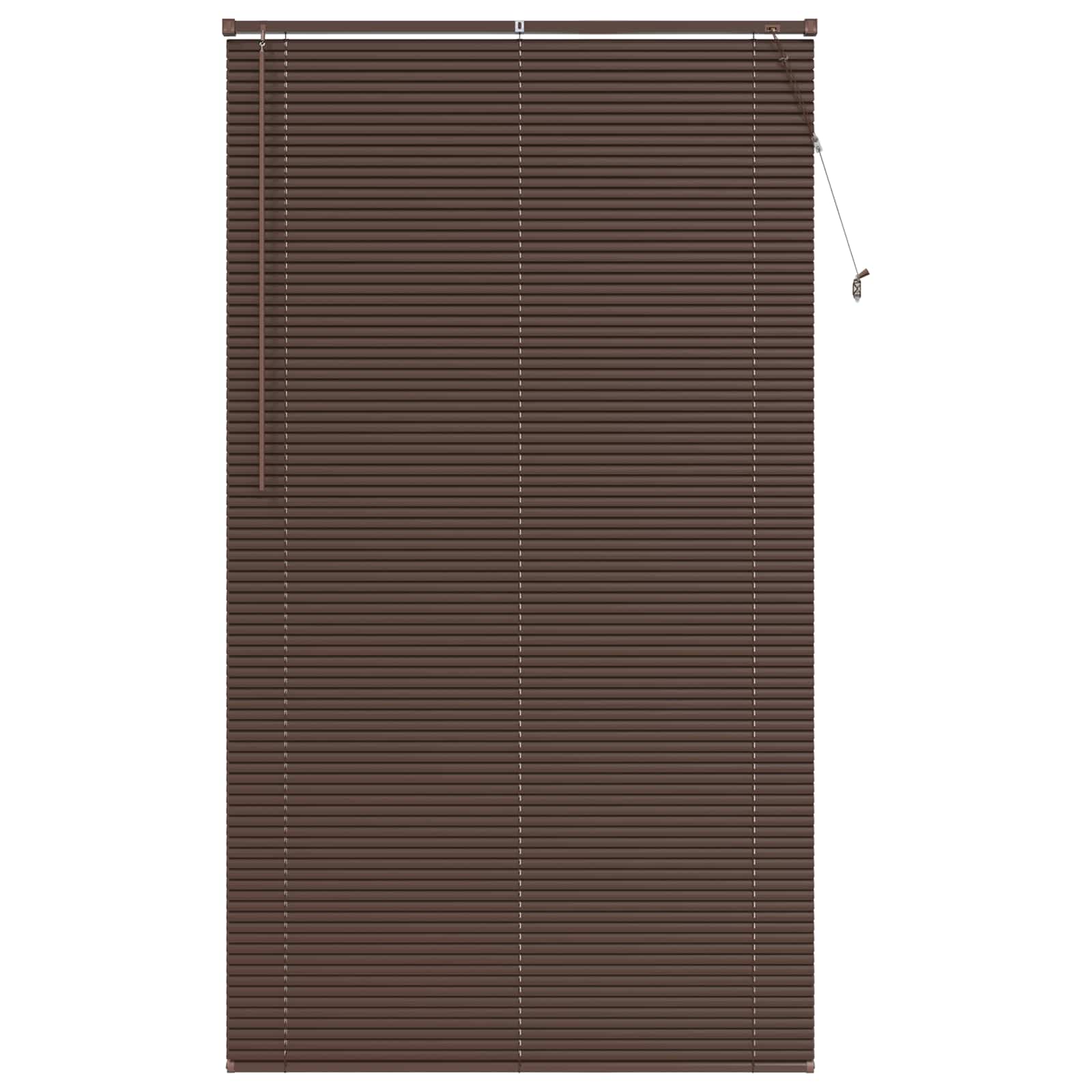 Jalousie Dunkelbraun mit Muster 213 x 120 cm 25 mm PVC