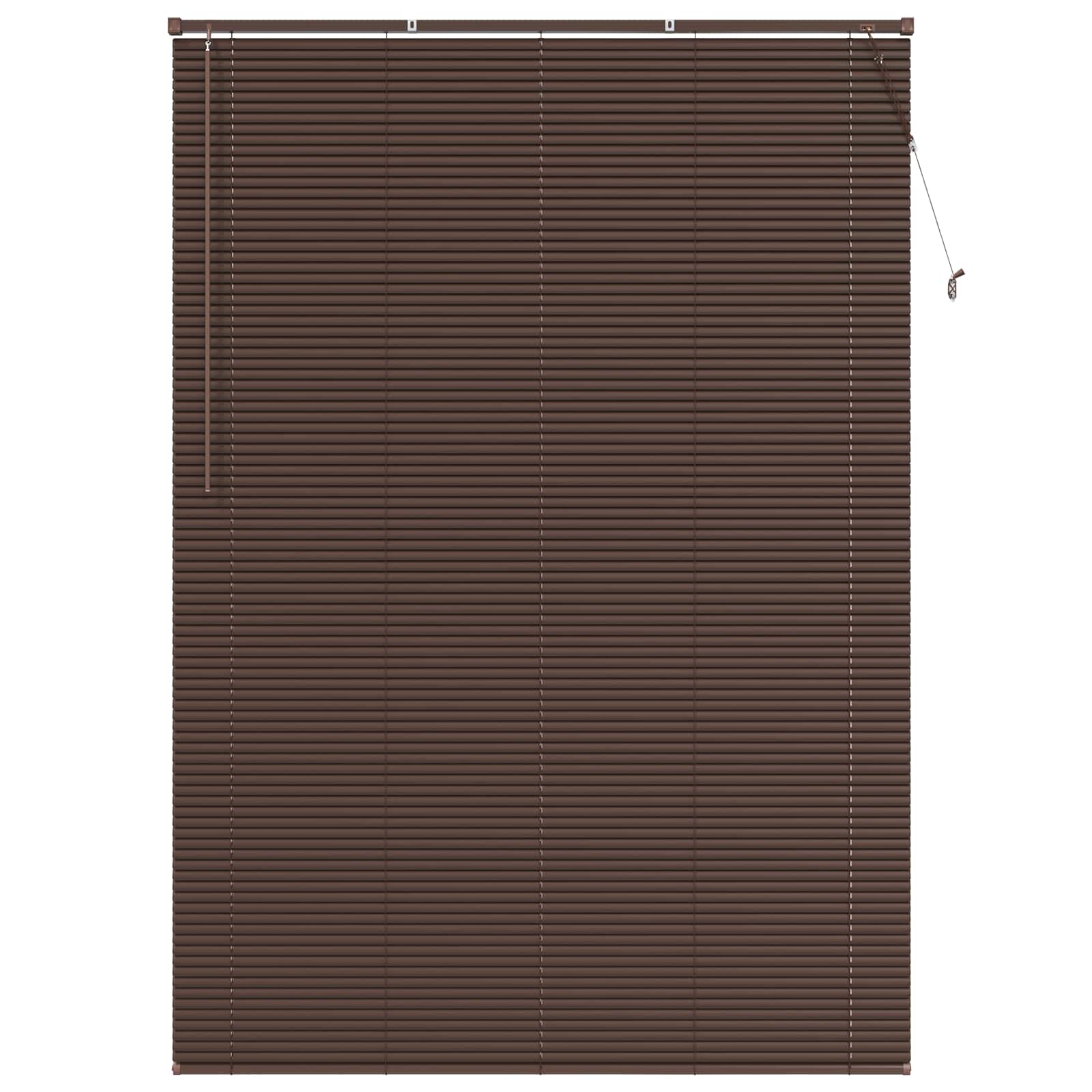Jalousie Dunkelbraun mit Muster 213 x 130 cm 25 mm PVC