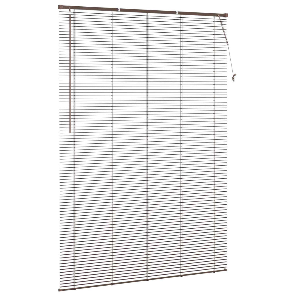 Jalousie Dunkelbraun mit Muster 213 x 140 cm 25 mm PVC