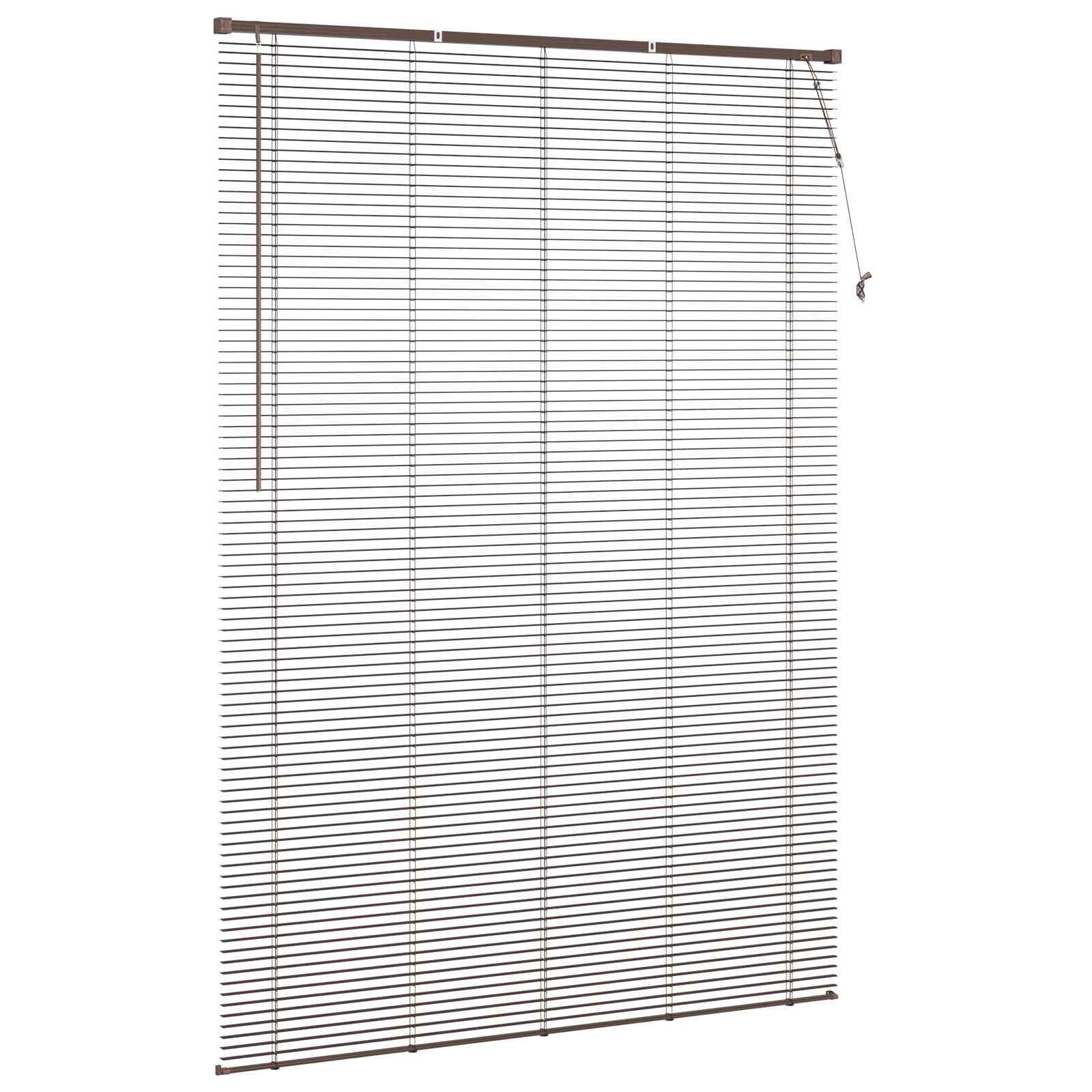 Jalousie Dunkelbraun mit Muster 213 x 140 cm 25 mm PVC